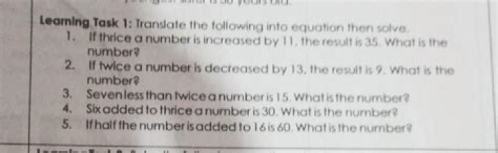 If thrice a number is increased by 11,the result is 35. What is the number